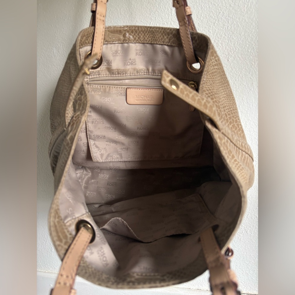 Michael Michael Kors “Lilly” Large Python-Embosse… - image 2